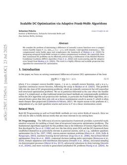 Scalable DC Optimization via Adaptive Frank-Wolfe Algorithms