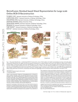 RemixFusion: Residual-based Mixed Representation for Large-scale Online RGB-D Reconstruction