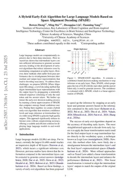A Hybrid Early-Exit Algorithm for Large Language Models Based on Space Alignment Decoding (SPADE)