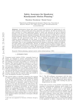 Safety Assurance for Quadrotor Kinodynamic Motion Planning