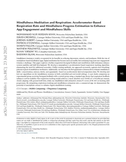 Mindfulness Meditation and Respiration: Accelerometer-Based Respiration Rate and Mindfulness Progress Estimation to Enhance App Engagement and Mindfulness Skills