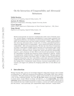 On the Interaction of Compressibility and Adversarial Robustness