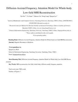 Diffusion-Assisted Frequency Attention Model for Whole-body Low-field MRI Reconstruction