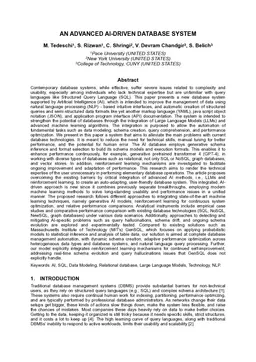 An advanced AI driven database system