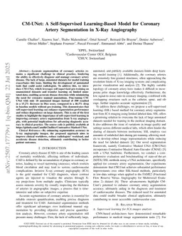 CM-UNet: A Self-Supervised Learning-Based Model for Coronary Artery Segmentation in X-Ray Angiography