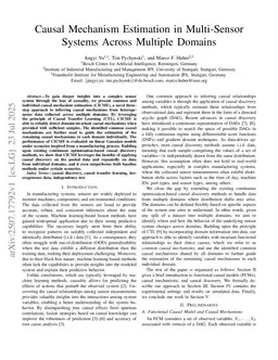 Causal Mechanism Estimation in Multi-Sensor Systems Across Multiple Domains