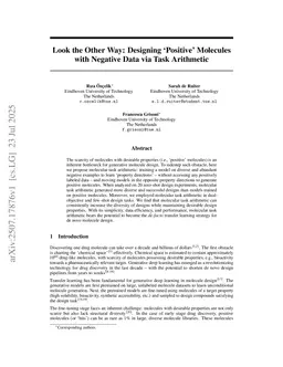Look the Other Way: Designing 'Positive' Molecules with Negative Data via Task Arithmetic