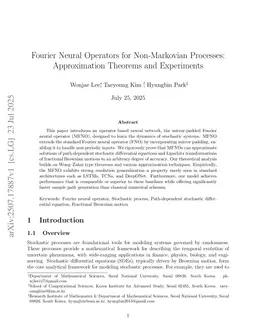 Fourier Neural Operators for Non-Markovian Processes:Approximation Theorems and Experiments
