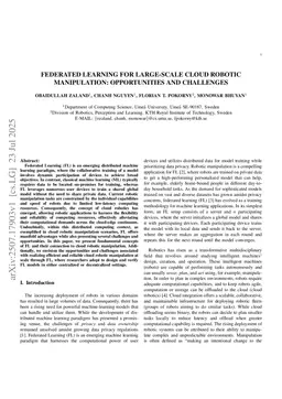 Federated Learning for Large-Scale Cloud Robotic Manipulation: Opportunities and Challenges