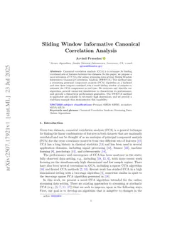 Sliding Window Informative Canonical Correlation Analysis
