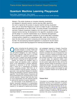 Quantum Machine Learning Playground