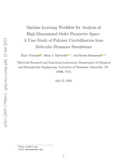 Machine Learning Workflow for Analysis of High-Dimensional Order Parameter Space: A Case Study of Polymer Crystallization from Molecular Dynamics Simulations