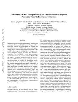 TextSAM-EUS: Text Prompt Learning for SAM to Accurately Segment Pancreatic Tumor in Endoscopic Ultrasound
