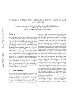 Comparison of Segmentation Methods in Remote Sensing for Land Use Land Cover