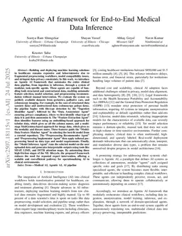 Agentic AI framework for End-to-End Medical Data Inference