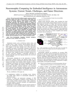 Neuromorphic Computing for Embodied Intelligence in Autonomous Systems: Current Trends, Challenges, and Future Directions
