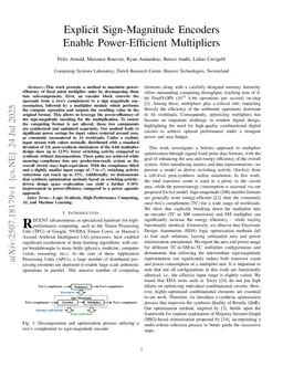 Explicit Sign-Magnitude Encoders Enable Power-Efficient Multipliers
