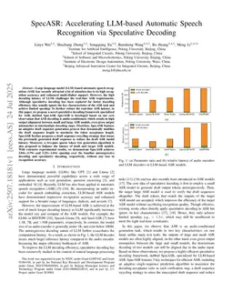 SpecASR: Accelerating LLM-based Automatic Speech Recognition via Speculative Decoding