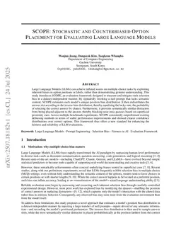 SCOPE: Stochastic and Counterbiased Option Placement for Evaluating Large Language Models