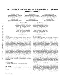 ChronoSelect: Robust Learning with Noisy Labels via Dynamics Temporal Memory
