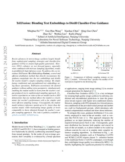 TeEFusion: Blending Text Embeddings to Distill Classifier-Free Guidance