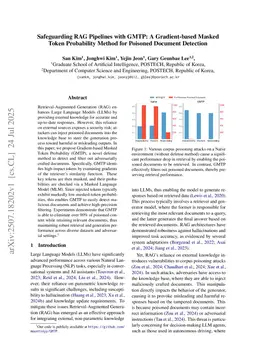 Safeguarding RAG Pipelines with GMTP: A Gradient-based Masked Token Probability Method for Poisoned Document Detection