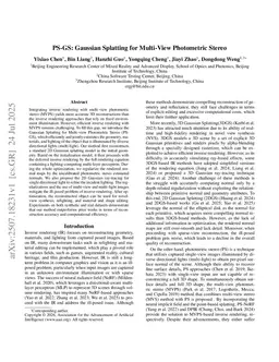 PS-GS: Gaussian Splatting for Multi-View Photometric Stereo