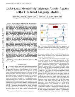 LoRA-Leak: Membership Inference Attacks Against LoRA Fine-tuned Language Models