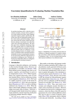 Uncertainty Quantification for Evaluating Machine Translation Bias