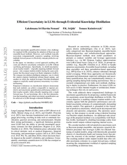Efficient Uncertainty in LLMs through Evidential Knowledge Distillation