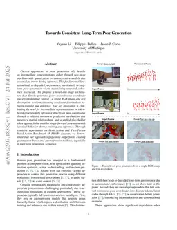 Towards Consistent Long-Term Pose Generation