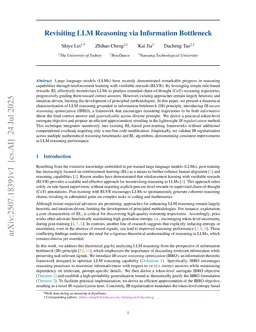Revisiting LLM Reasoning via Information Bottleneck