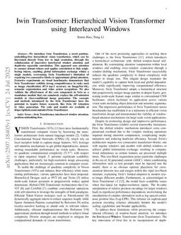 Iwin Transformer: Hierarchical Vision Transformer using Interleaved Windows