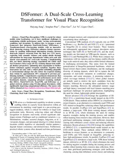 DSFormer: A Dual-Scale Cross-Learning Transformer for Visual Place Recognition
