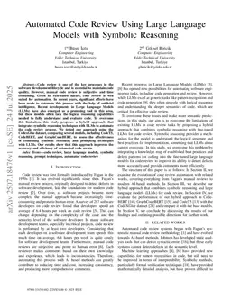 Automated Code Review Using Large Language Models with Symbolic Reasoning