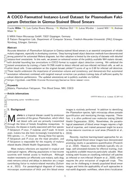 A COCO-Formatted Instance-Level Dataset for Plasmodium Falciparum Detection in Giemsa-Stained Blood Smears