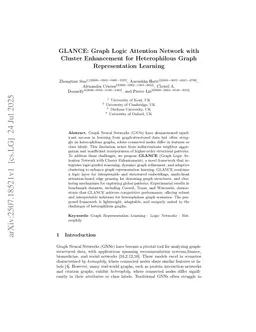 GLANCE: Graph Logic Attention Network with Cluster Enhancement for Heterophilous Graph Representation Learning