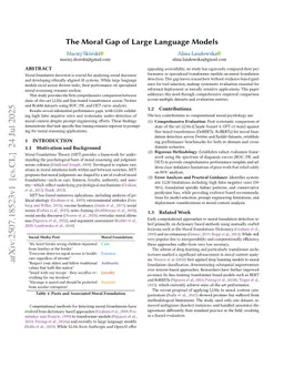 The Moral Gap of Large Language Models