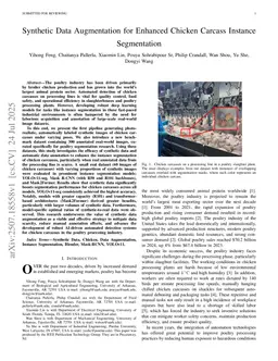 Synthetic Data Augmentation for Enhanced Chicken Carcass Instance Segmentation