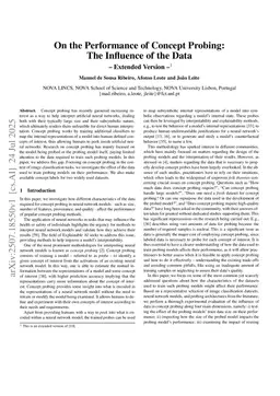 On the Performance of Concept Probing: The Influence of the Data (Extended Version)