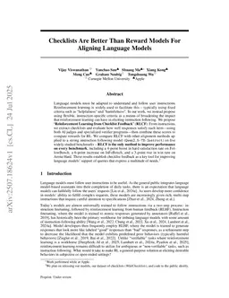 Checklists Are Better Than Reward Models For Aligning Language Models