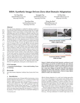 SIDA: Synthetic Image Driven Zero-shot Domain Adaptation