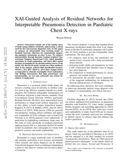 XAI-Guided Analysis of Residual Networks for Interpretable Pneumonia Detection in Paediatric Chest X-rays