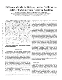 Diffusion Models for Solving Inverse Problems via Posterior Sampling with Piecewise Guidance