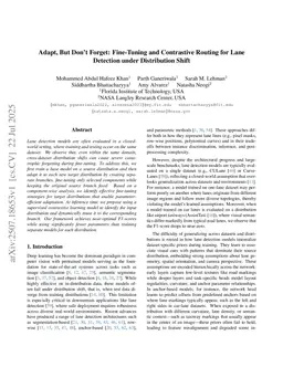 Adapt, But Don't Forget: Fine-Tuning and Contrastive Routing for Lane Detection under Distribution Shift