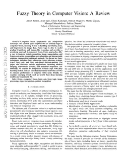 Fuzzy Theory in Computer Vision: A Review