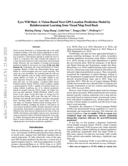 Eyes Will Shut: A Vision-Based Next GPS Location Prediction Model by Reinforcement Learning from Visual Map Feed Back