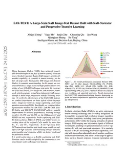 SAR-TEXT: A Large-Scale SAR Image-Text Dataset Built with SAR-Narrator and A Progressive Learning Strategy for Downstream Tasks
