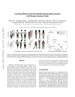 Learning Efficient and Generalizable Human Representation with Human Gaussian Model