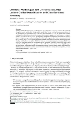 ylmmcl at Multilingual Text Detoxification 2025: Lexicon-Guided Detoxification and Classifier-Gated Rewriting